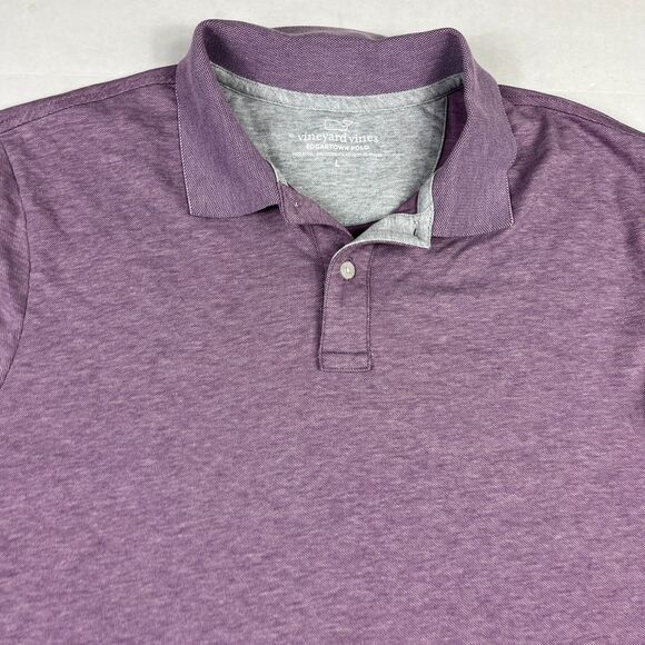 Vineyard Vines Edgartown Polo Men’s Large Soft Purple Casual Short Sleeve Top - Picture 3 of 9